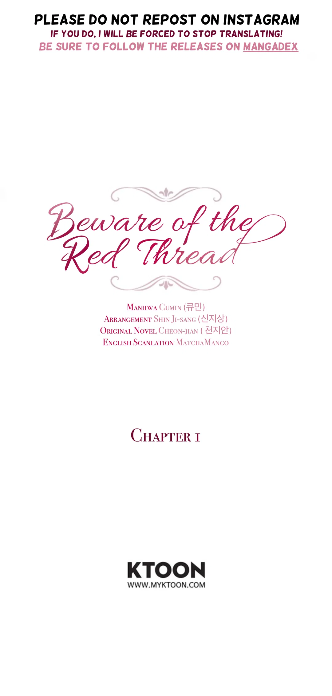 Beware of the Red Thread Chapter 1 - Page 1